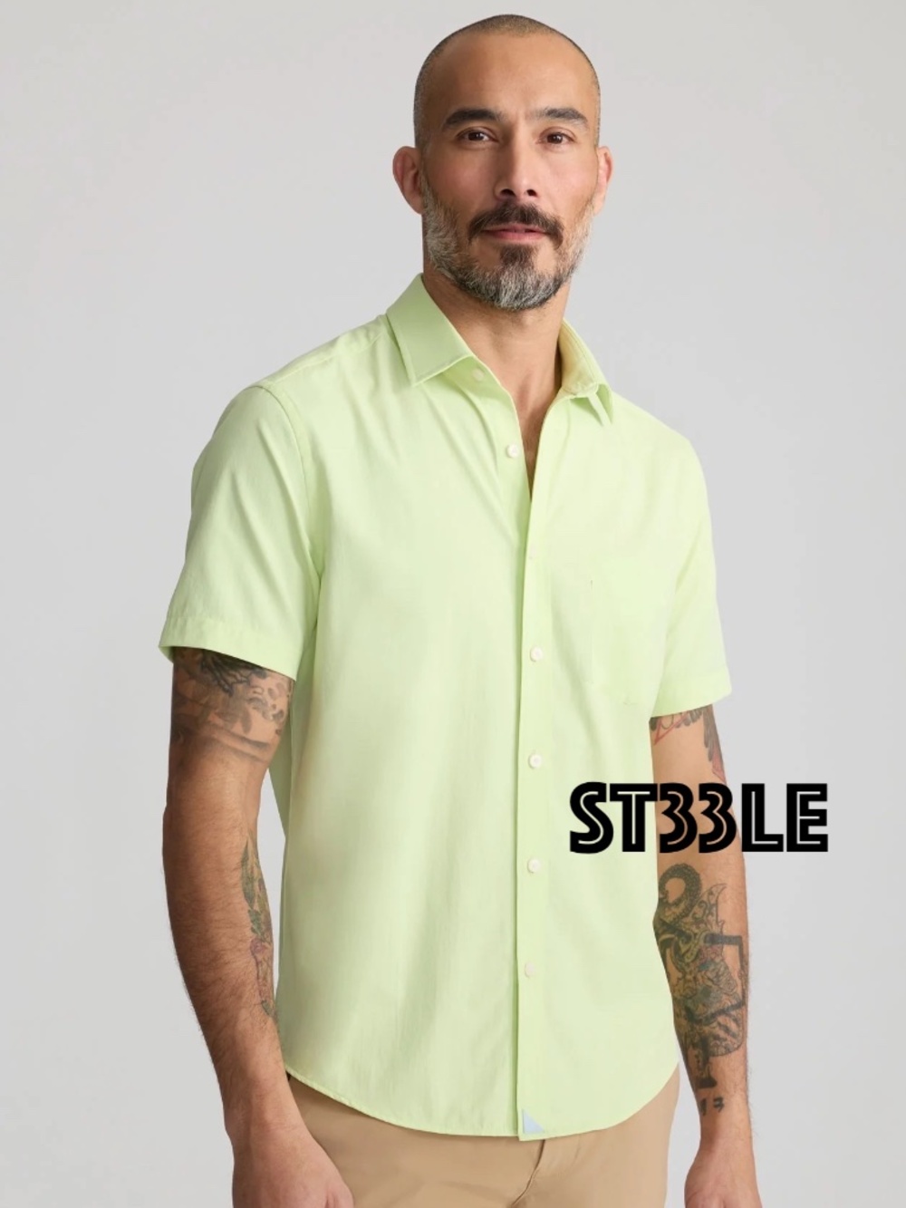 Steele Stretch Short Sleeve Shirt Large Gently worn 95% cotton/5% elastane